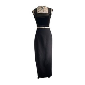 🇨🇦 90s Minimalist Soft Goth Black Maxi Skirt – Size XL